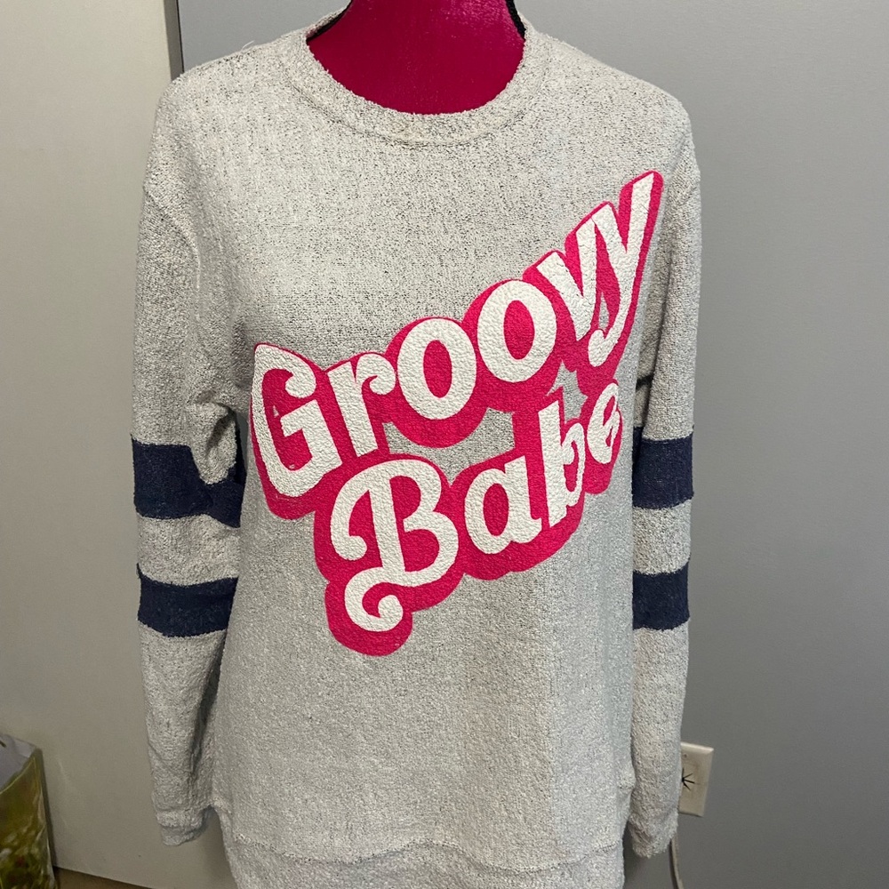 Pacific & co. Terry groovy babe sweatshirt Small